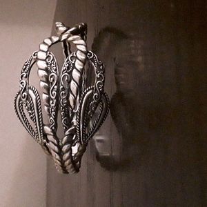 Carolyn Pollack sterling silver hinged bangle bracelet